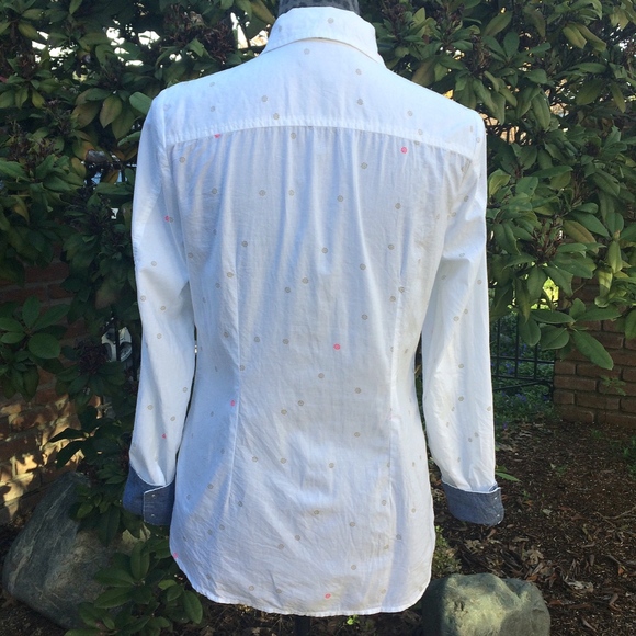 Tommy Hilfiger White & Chambray Blue Nautical Top  - Size Small - Picture 5 of 8